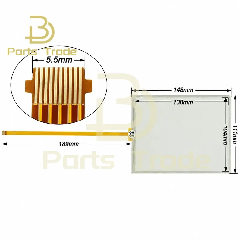 Touch Panel Screen Glass Digitizer for 2711P-B7C22D9P-A SER A Touchscreen and Membrane Keypad Replacement Part