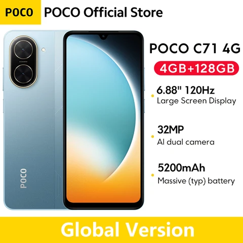 Смартфон Poco C71, 4/64ГБ, 4/128ГБ, global