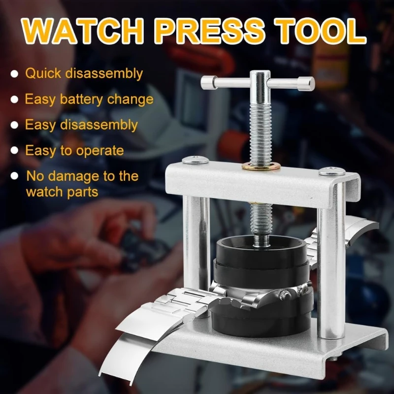 Watch Back Case Press Tool Set With Multiple Dies Watch Repair Kit For Closing Watch Back Cover Watch Battery Replacement