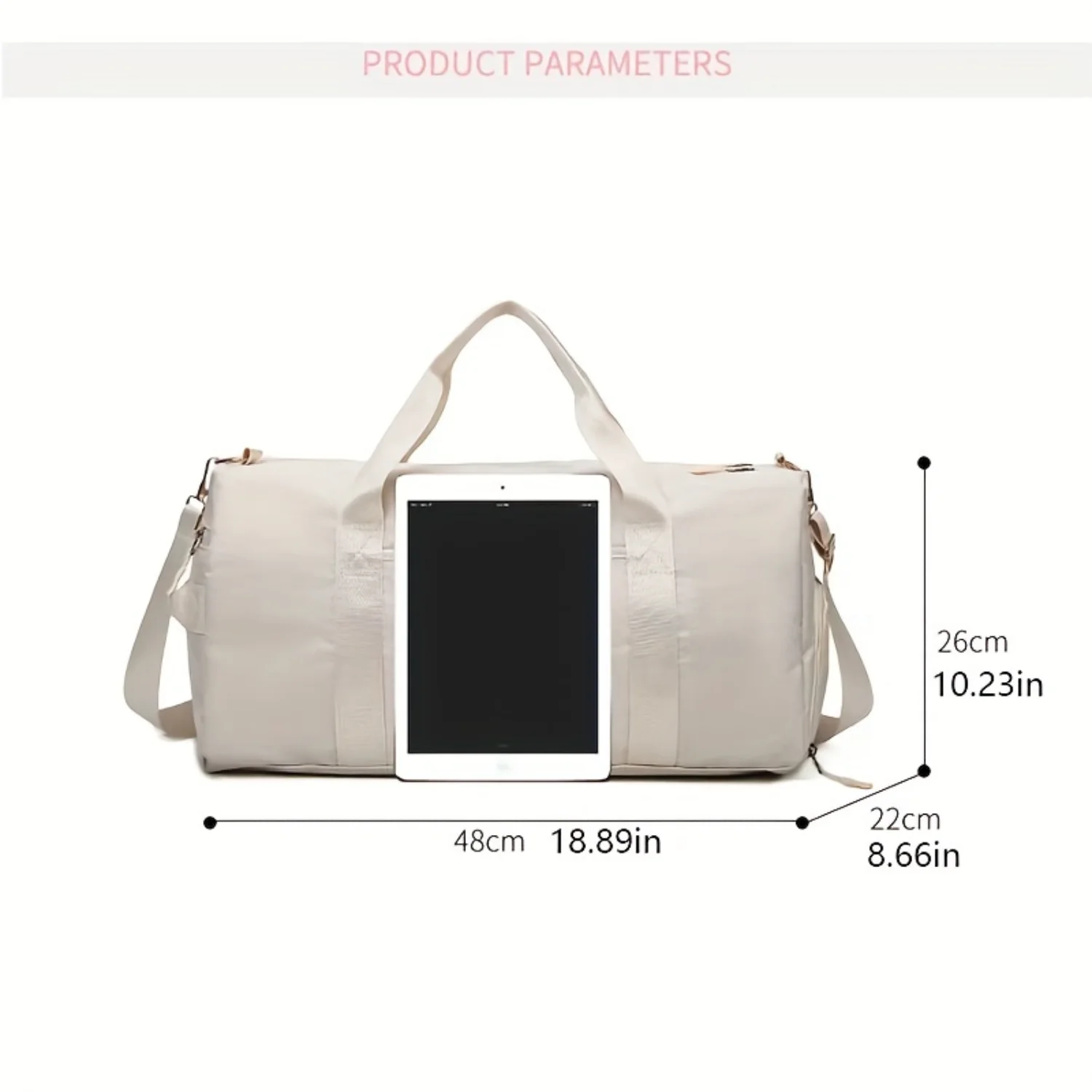 Fashion Large-capacity Dry And Wet Separation Fitness Bag, Men's And Women's Portable Bag, For Outdoor Travel Fitness