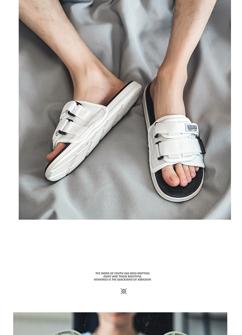 Herren Outdoor-Hausschuhe, für den Innenbereich, lässige Hausschuhe, rutschfest, weicher Boden, Hakenschlaufen-Hausschuhe, modische Strand-Sommersandalen, Flip-Flop – Detail 9