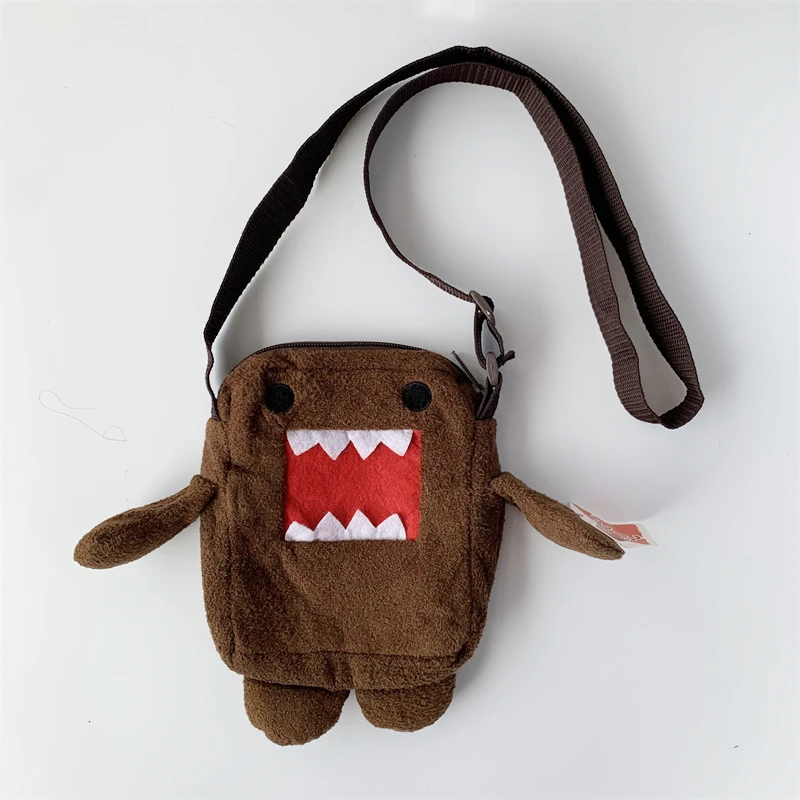 Domo Kun pluszowe torby Crossbody średnie Kawaii śliczna torba na telefon małe torby listonoszki na ramię dla dzieci chłopcy dziewczęta