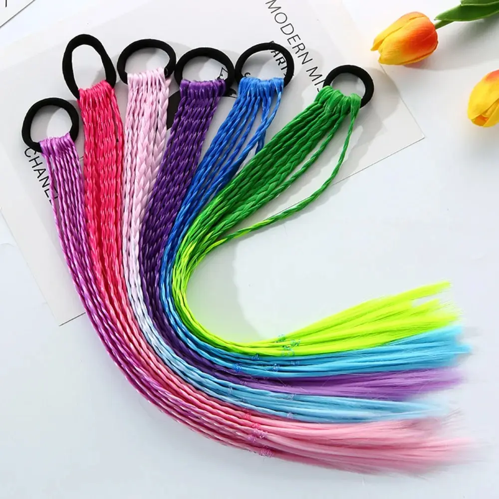 Children\'S Color Wigs Braided Hair Gradient Twist Braids Color Pigtails Girls Hair Accessories Braided Hair Color Rope