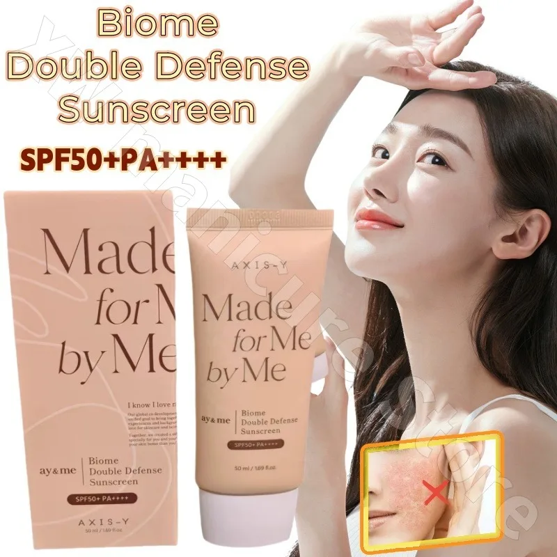 AXIS-Y Anshuyan Double Protective Sunscreen 50g Skin Care Moisturizing Improve Skin Tone Waterproof and Sweat-proof SPF50+