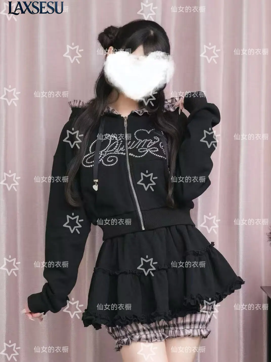 Loose Suit Japanese Mass-produced Girls Hooded Sweatshirt Sets Spring Autumn Casual Coat with Skirt Two-piece Set for Women