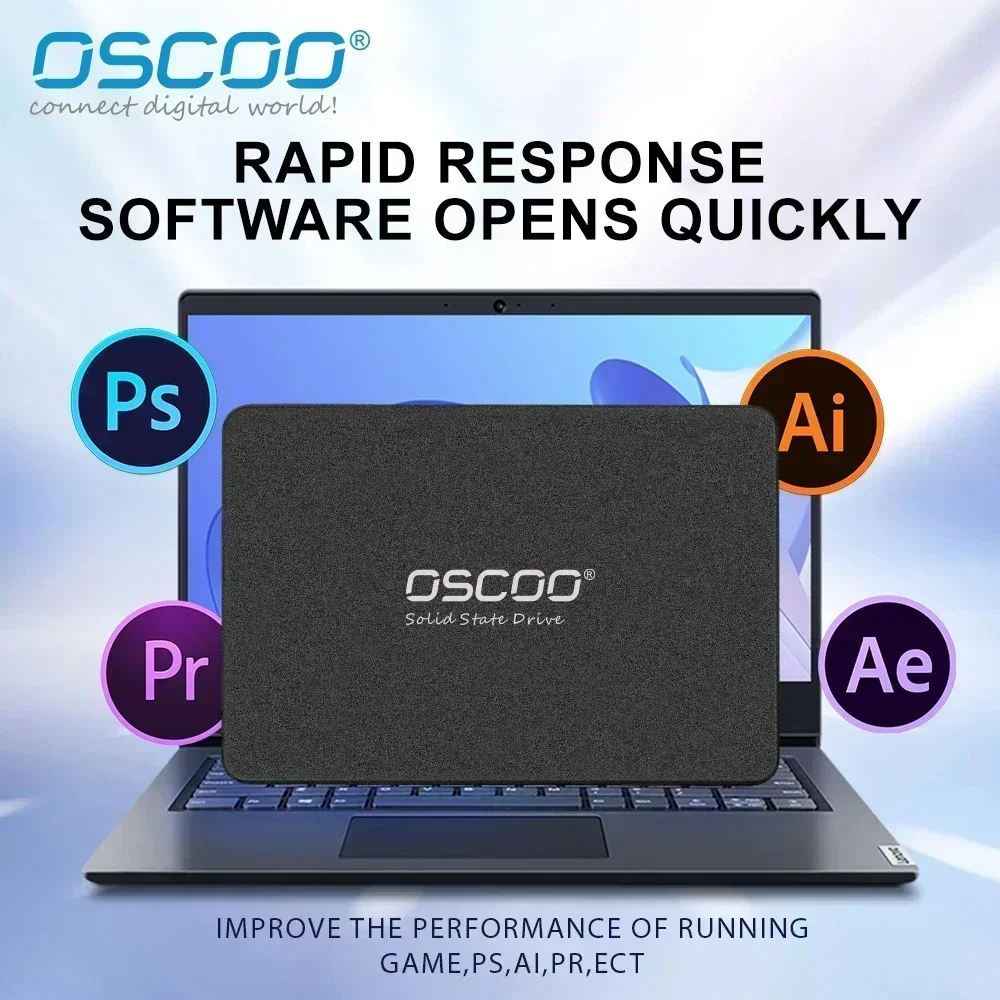 OSCOO-Disque Dur SSD SATA 3 de 120 Pouces, avec Capacité de 256 Go, 240 Go, 512 Go, 2.5 Go, pour Ordinateur Portable