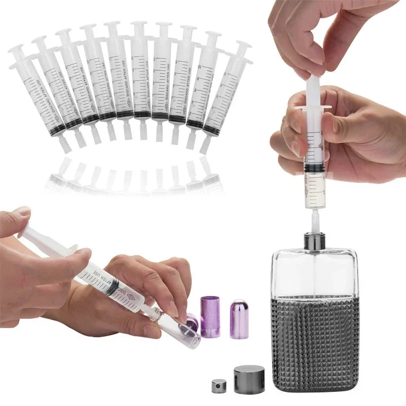 

5ml 10ml Plastic Perfume Dispenser Tools Refill Perfume Syringe Cosmetic For Refillable Bottle Quantitative Dispensing