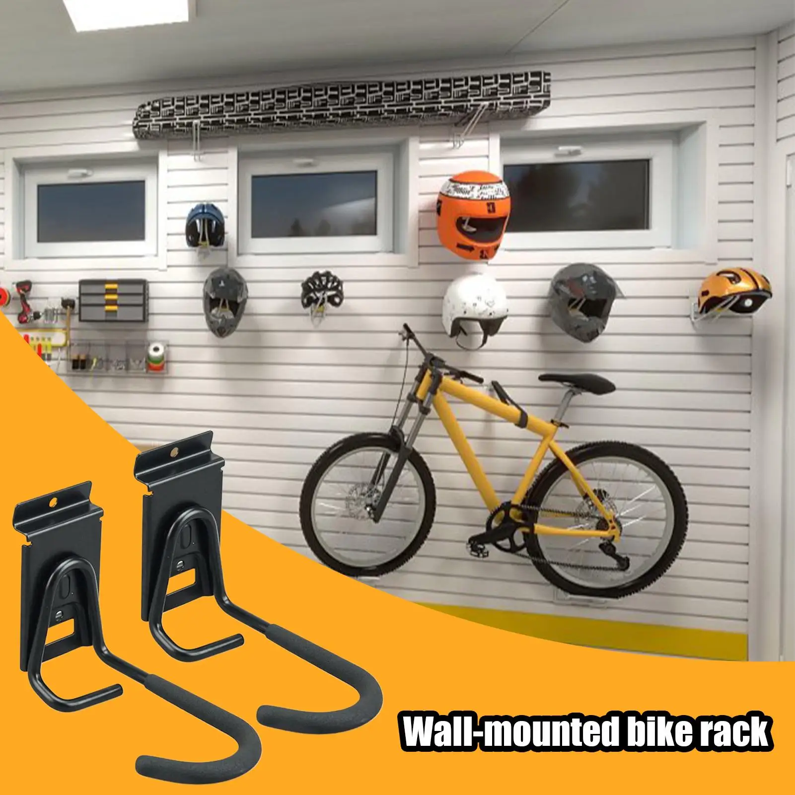 

Bike Wall Hanger Heavy Duty Metal Power Tool Organizer for Wall Bike Storage Brackets Strong Load-Bearing for Kitchen Living