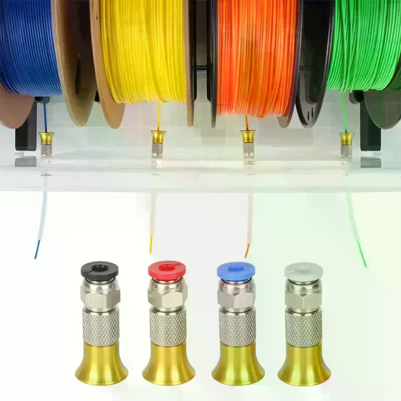 1/4PCS 3D Printer Filament Dryer Box Accessories PC4-M6 Pneumatic Straight Connector 4*2.5mm PTFE Tube M6 Feed Fitting Coupler