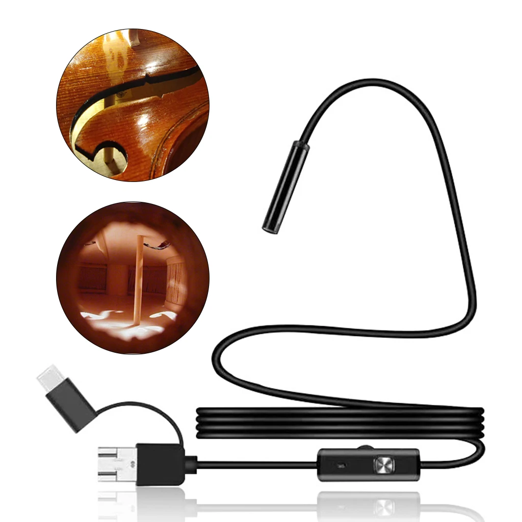 Violin HD Endoscope LED Light For Violin Making Cello Luthier Instrument F Hole Body Inside Waterproof Light Luthier Tool