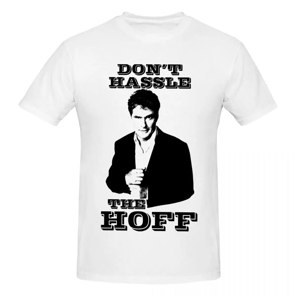Don't Hassel The Hoff Worn By David Hasselhoff Vintage T Shirts Graphic Y2K Summer Cotton Mens Women Tshirt Clothing