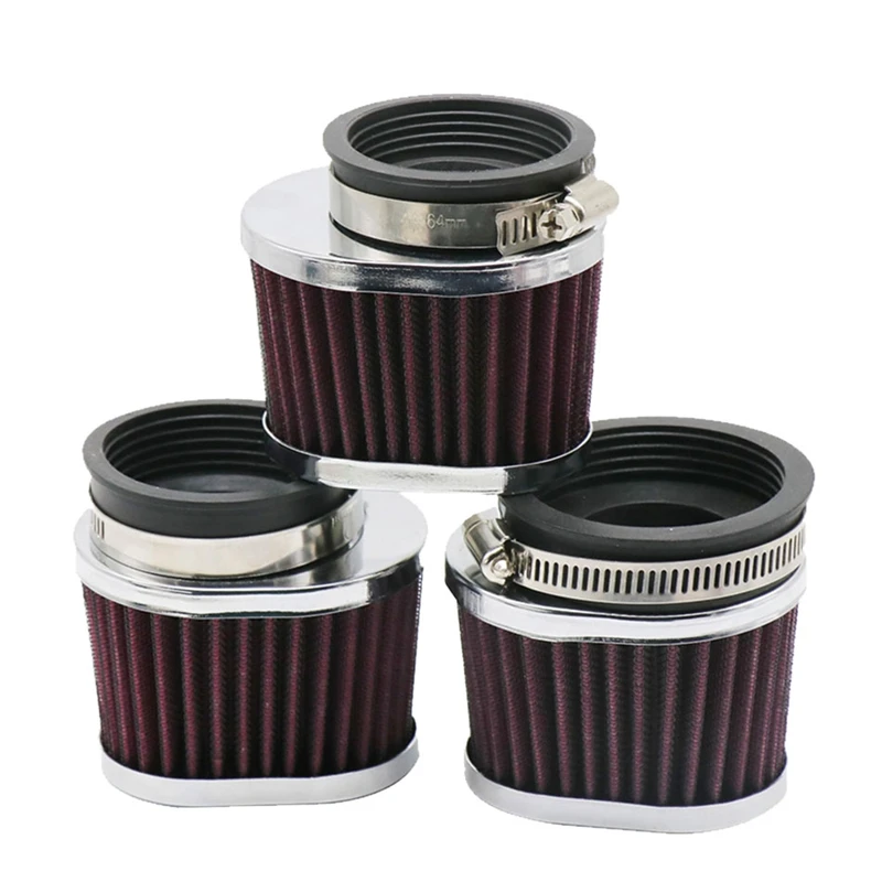 50mm 55mm 60mm Motorcycle Air Filter 38mm 42mm 45mm Motocross Carburetor Air Intake Filter for Yamaha/Kawasaki/Suzuki/Honda