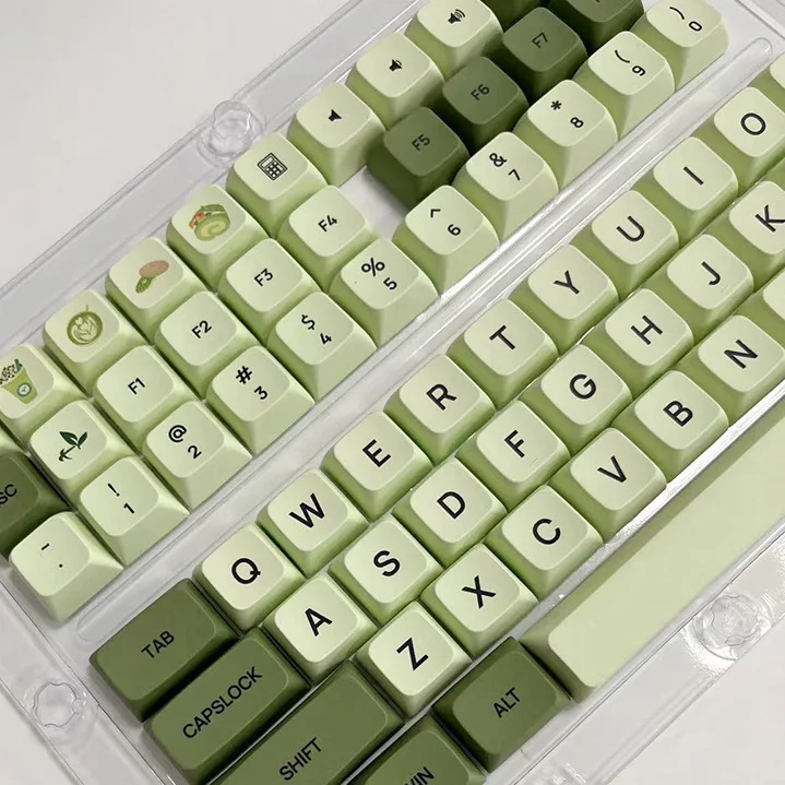 125 Keys Matcha XDA PBT ISO Keycaps For Cherry MX Switch Mechanical Keyboard Dye Sublimation Key Caps Custom XDA Profile GK61