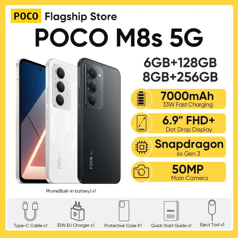 【Nuevas Llegadas】Teléfono Inteligente POCO M8s 5G Versión Global Snapdragon 6s …
