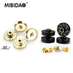 MIBIDAO 4Pcs Brass Counterweight Wheel Hex Adapters for TRX-4M 1/18 RC Crawler Car Truck Model Upgrade Parts