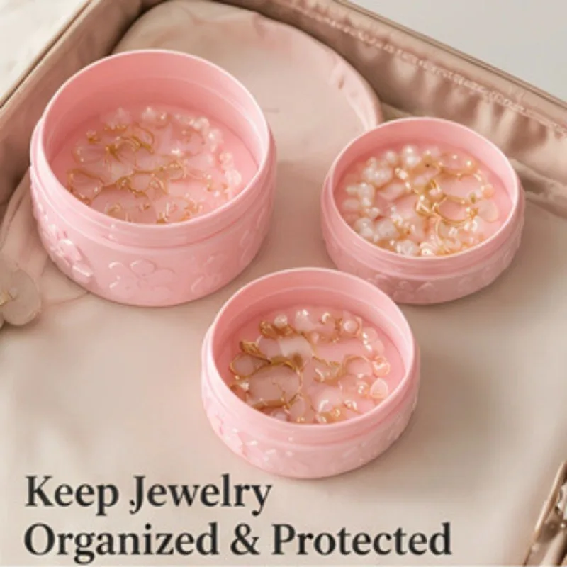 3D Printed Relief Cherry Blossom Storage Box Cover, Dust-proof Beauty Storage Can, High Beauty Girl's Heart