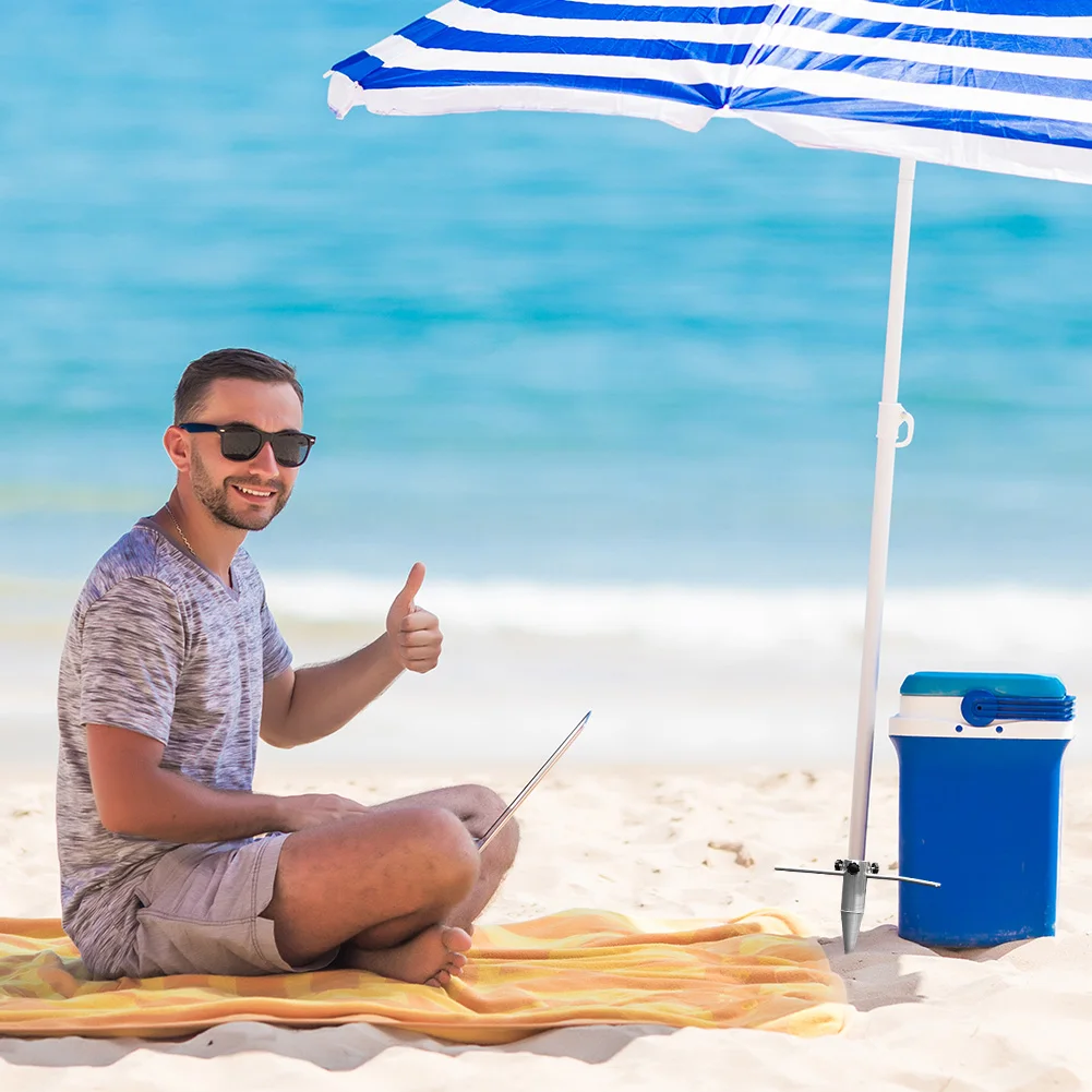 

Пляжный зонт, песчаный якорь, металлическая подставка для зонта без развертывания, сверхмощный пляжный песочный якорь для наружного двора, сада