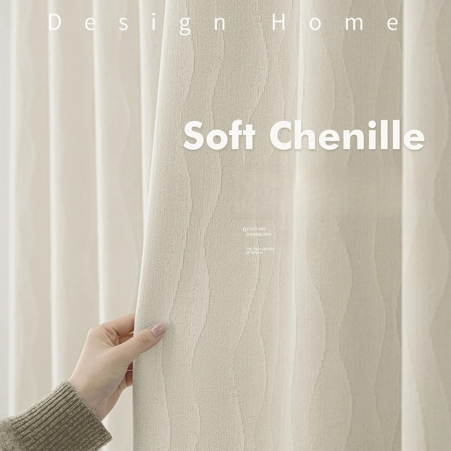 Blackout Thickened Jacquard Chenille Drapes Living Room Curtain Soundproof Heat-insulating Indoor Home Sunshade Cloth Customized