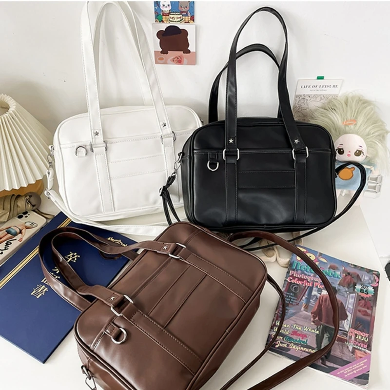 Large Capacity Shoulder Bag Crossbody Bags PU Leather Harajuku Handbag for Women Drop Shipping