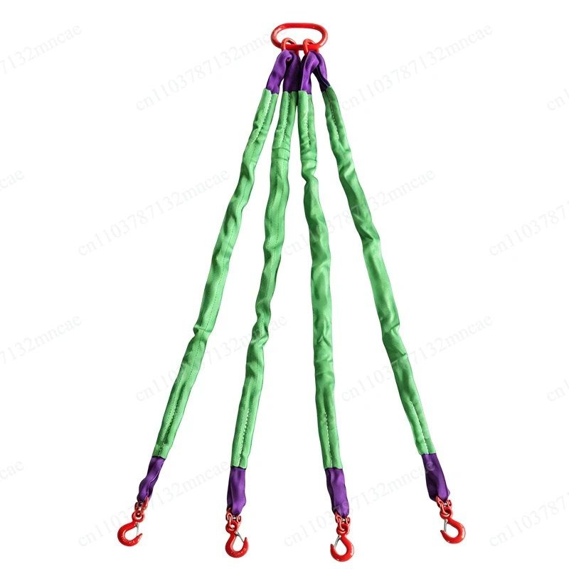hoisting belt lifting sling hook hook hanger sling hoisting industrial driving combination 2/4 fork leg