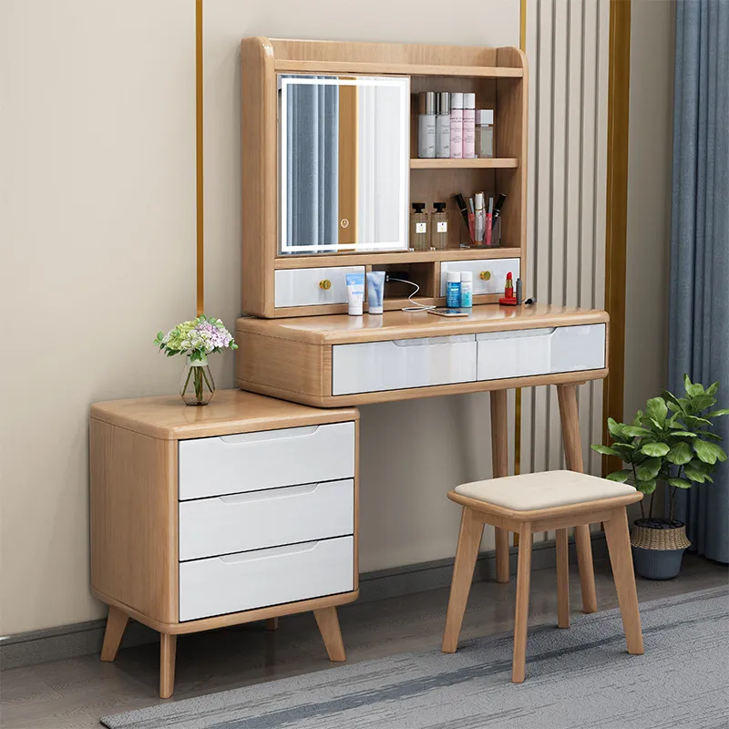 

Makeup Cabinet Dressing Table Stool Drawer Vintage Vanity Mirror Dressing Table Bedroom Penteadeira Feminina Bedroom Furniture