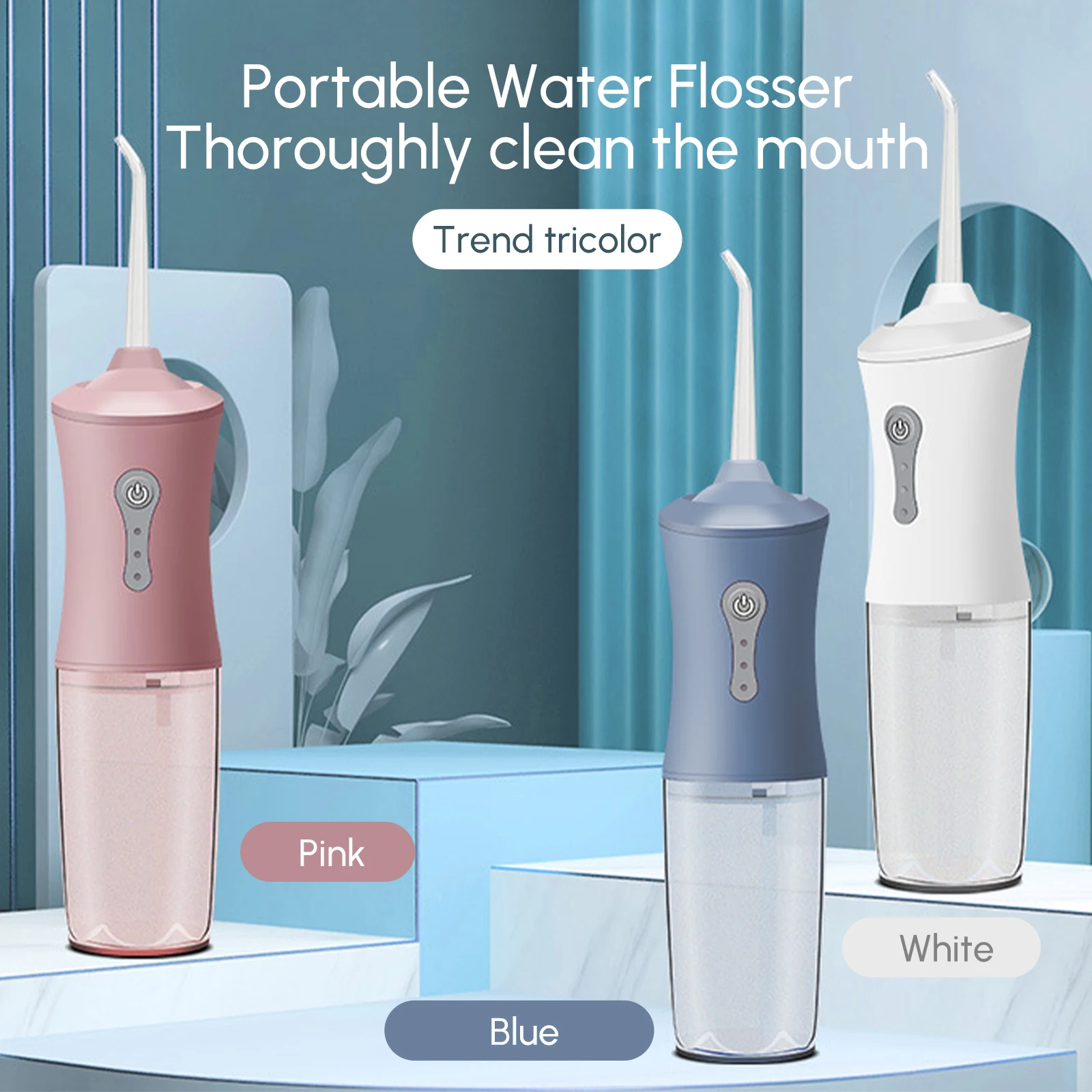 Cordless Water Dental Flosser Rechargeable Oral Irrigator Tooth Care Cleaner