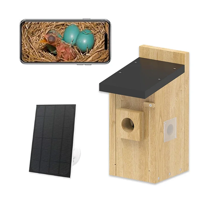 

4MP HD Live View Birdhouse with Camera Perfect Viewing Bird Nesting and Hatching Smart Bird Houses for Outside