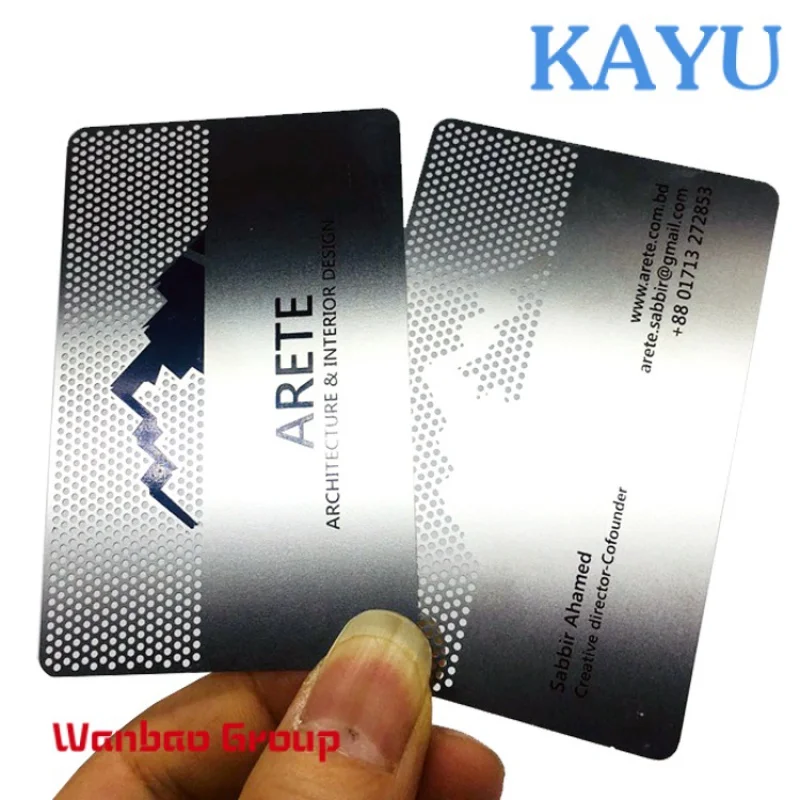 Custom  Custom Brand Name Logo Business Metal Card Aluminum Business Cards Gold Promotion Carbon Steel Custom Metal Membership C