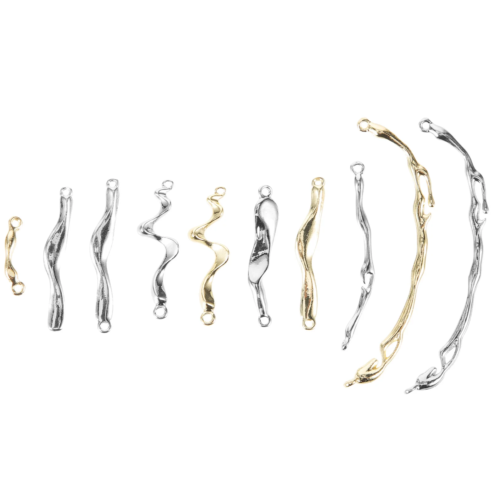

10Pcs Ear Earring Findings Smooth Edge Metal Charms for DIY Bracelet Necklace Jewelry Making Vintage Pendant Craft Components