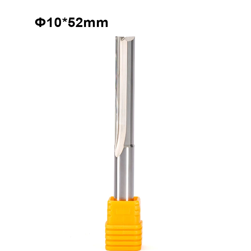 

1PC Parallel Milling Cutter Double Edged Straight Groove End Mill Router Bit Woodworking Tools SHK 10mm CEL 32 42 52mm
