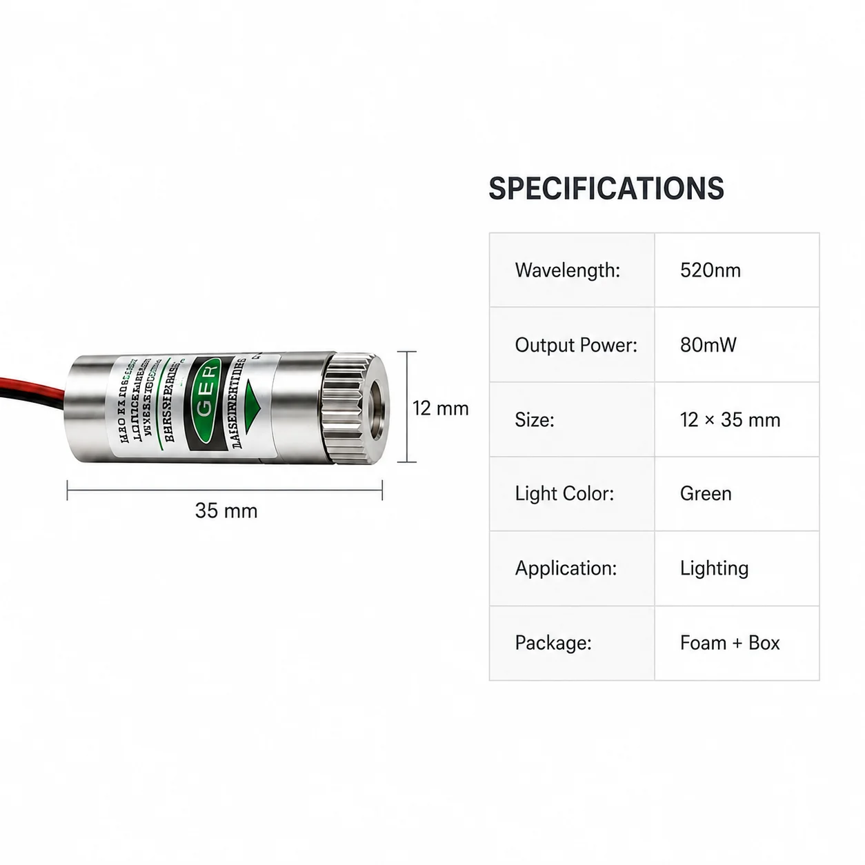 ZhonNa 520nm Green Star Laser - Industrial Laser Projector recensie en prijs
