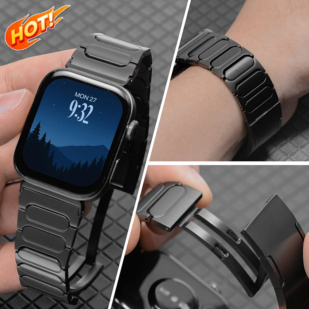Titan-Uhrenarmband für Huawei Watch Fit 5/5Pro Luxuriöses Metall-Armband Verstellbar für Huawei Fit4pro Fit4/3 Armband-Zubehör