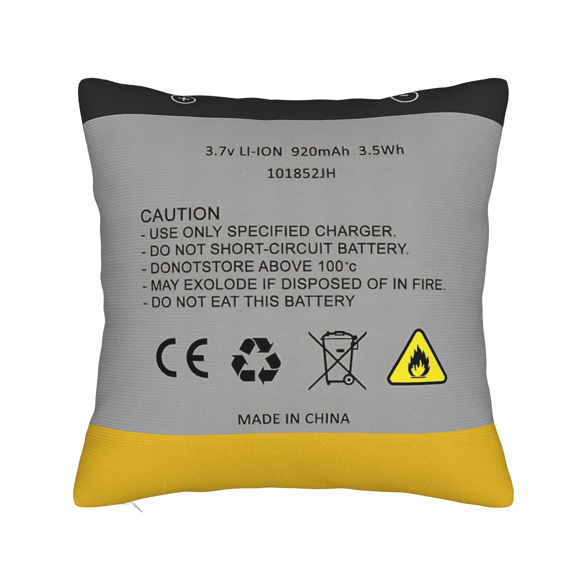 Battery Dead Memes Square Pillow Case  Cushion Cover Customized Polyester Decorative Pillowcover for Sofa 40x40cm
