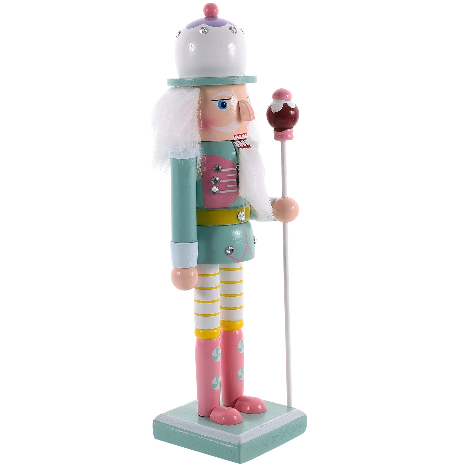 Nutcracker Toys Christmas Retro Decor Wood Figures Decorations Green Nutcrackers Child Vintage