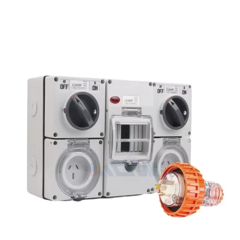 Outdoor Waterproof Power Plug & Extension Socket 56 Australian Combination Rainproof Indoor & Outdoor Isolation Power Switch