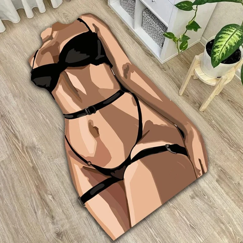 

Die Cut Shape Design Sexy Beauty Custom Room Decor Hand Tufted Carpet Customize Anime Rug