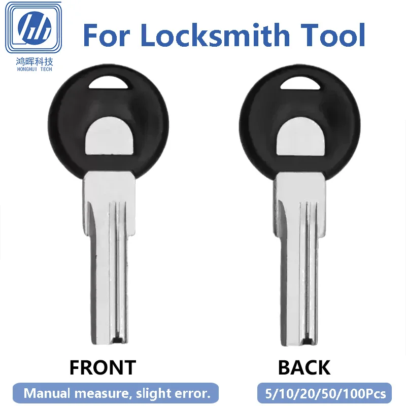 5-100Pcs/Lot Copper Key Blank For New 901A Left Side Groove Surface Mounted Door Lock Computer Key 25.58x8.74mm Locksmith Tool