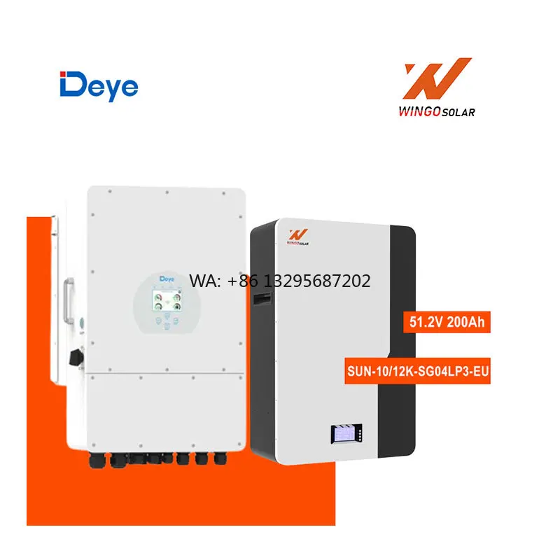 Deye 3-Phase 10kW 12kW Hybrid Inverter SUN-10/12K-SG04LP3 Three Phase Low Voltage Battery 48V/51.2V 100Ah 5kWh Lithium Battery