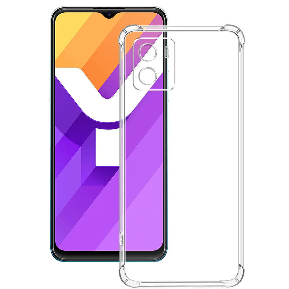 For Vivo Y15S Y15A Y01 Case Clear Shockproof Airbag TPU Silicone Soft Phone Case For VIVO Y15C Y10 V2120 Protect Bumper Cover