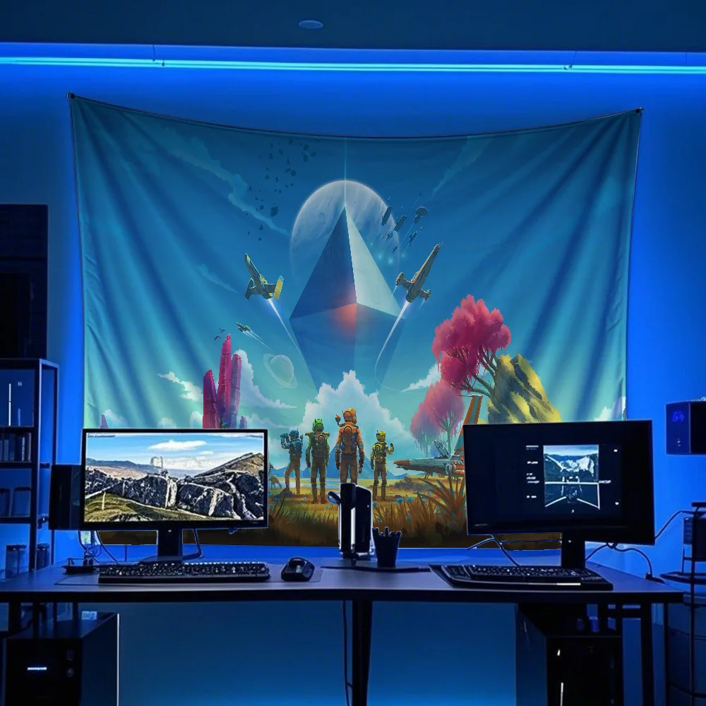 

No Man s Sky Space Game Flag Flag Tapestry Funny Banner For College Dorm Room Bedroom Outdoor Living Room Wall Art Decor Party