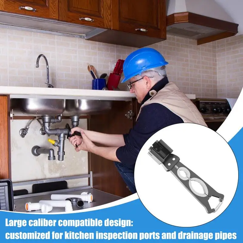 

Ключ под раковину, инструмент для смесителя, ключ для снятия установки раковины, регулируемый нескользящий инструмент для установки сантехника, разборки и ремонта