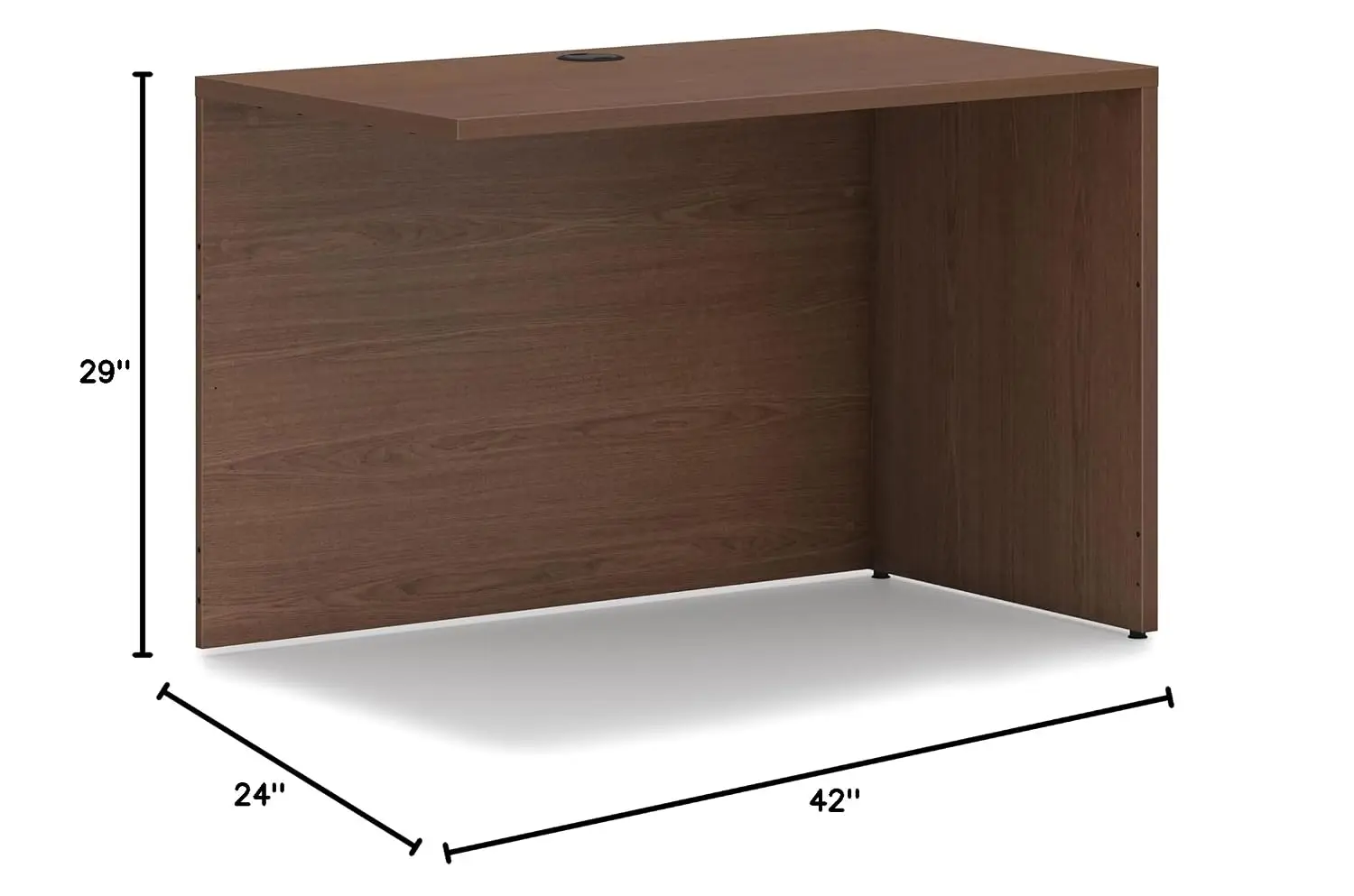 L Shaped Computer Desk, Corner Workstation Office Table, Walnut, Customized