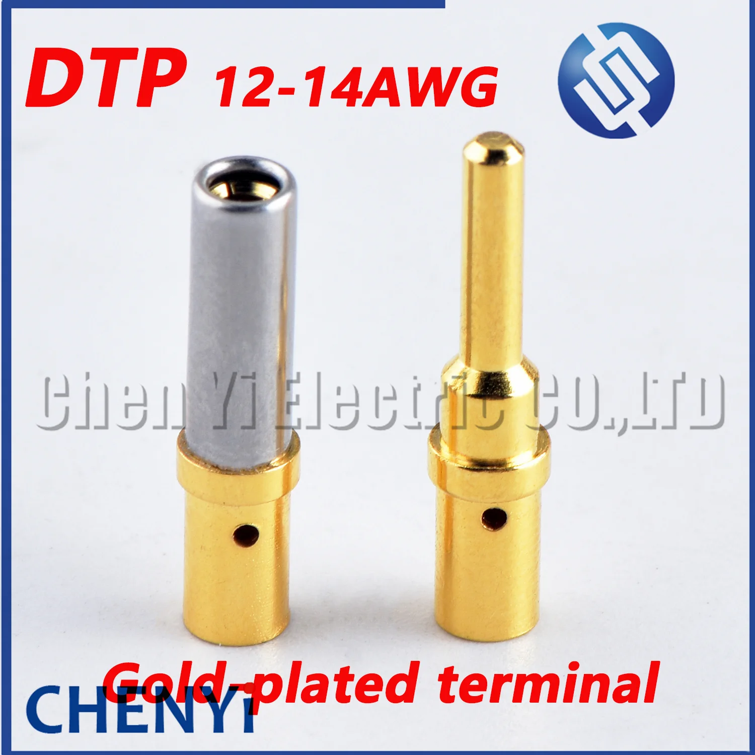 Złączka samochodowa rozmiaru 14AWG do 12AWG, terminal 0460-220-123 0462-210-1231 do serii Deutsch DTP, ze stali nierdzewnej, złocona.