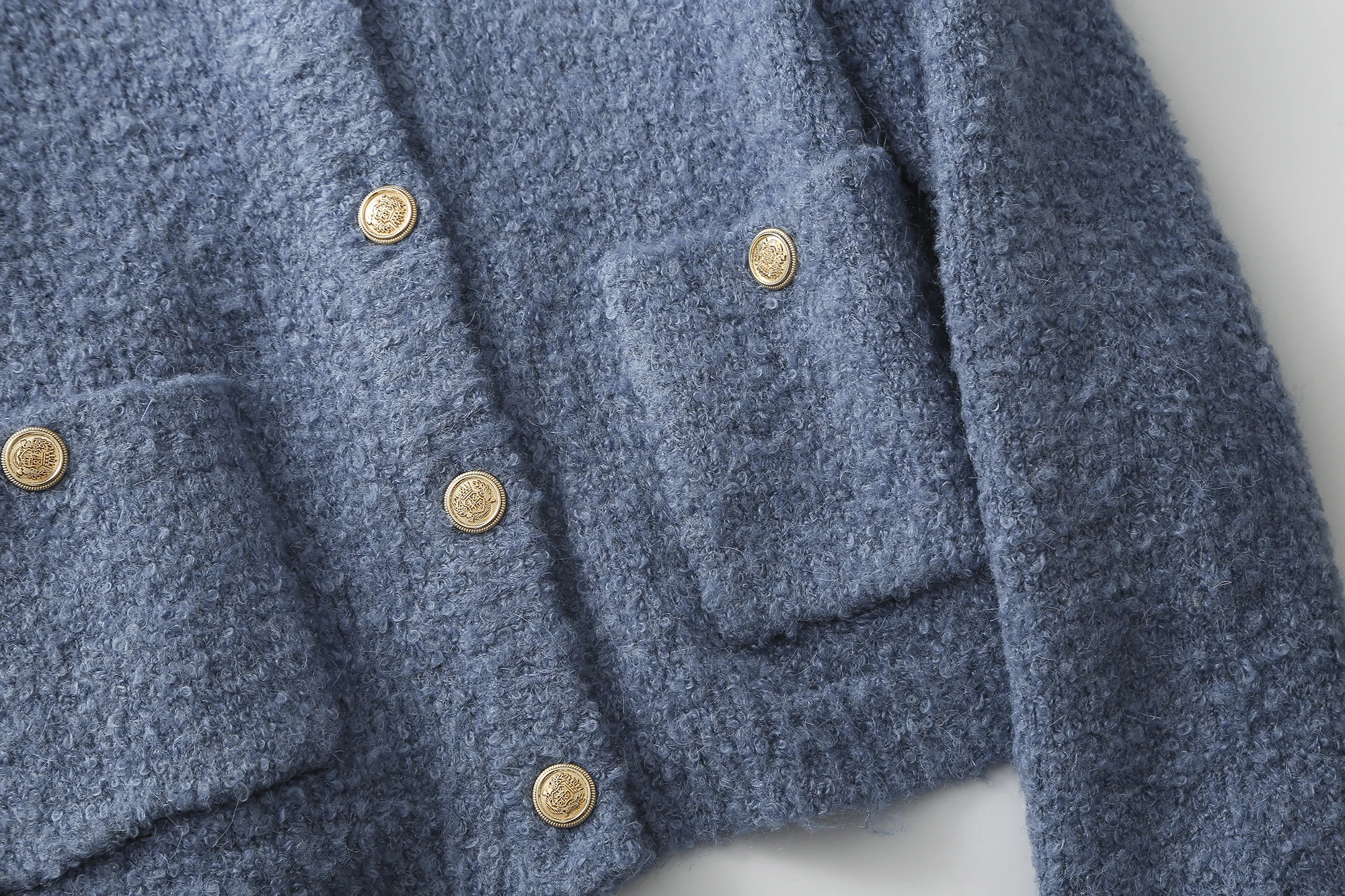 Ethereal MD 2023 autumn new style of Mini loop yarn knitted cardigan short coat