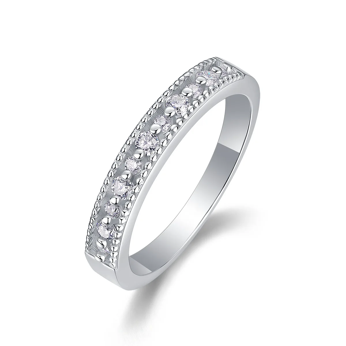 JEWLARA Moissanite Ring Simple Temperament Women, Do Not Fade, Fashionable Stacked 925 Silver Commuting Versatile