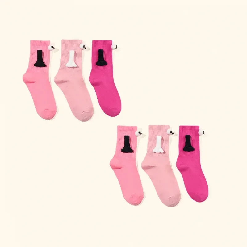 3 Pairs Holding Hands Socks Magnetic Hand in Hand Socks, suitable for both women and men, perfect gifts for family members