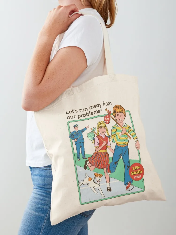 

Let's Run Away Tote Bag bags for women sacs de shopping tote bag eco pack