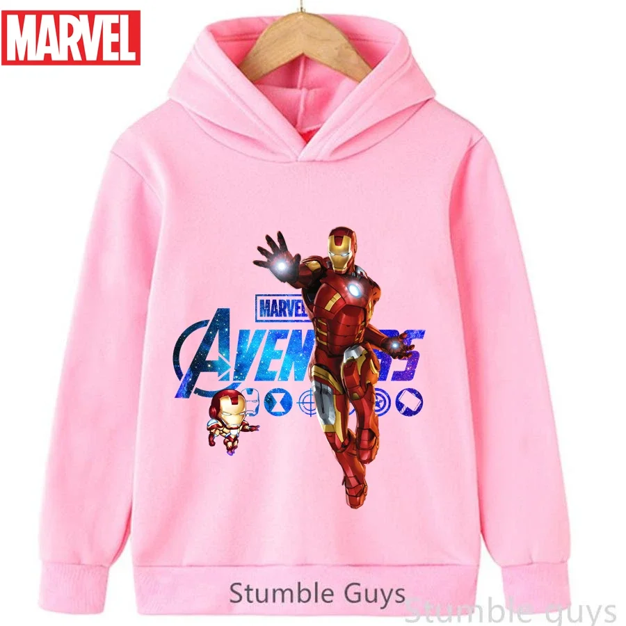 

Autumn Marvel Iron Man Kids Sweatshirt 3-13Y Boys Clothes Girls Avengers Hooded Super Hero Wear