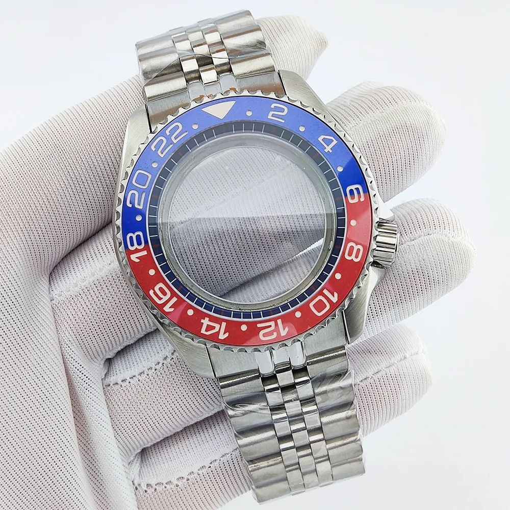 

40 Watch Case Set NH35 Case Sapphire Glass Water Resistant Case 38mm High-End Looped Memorial Strap Fits 28.5mm Dial Case