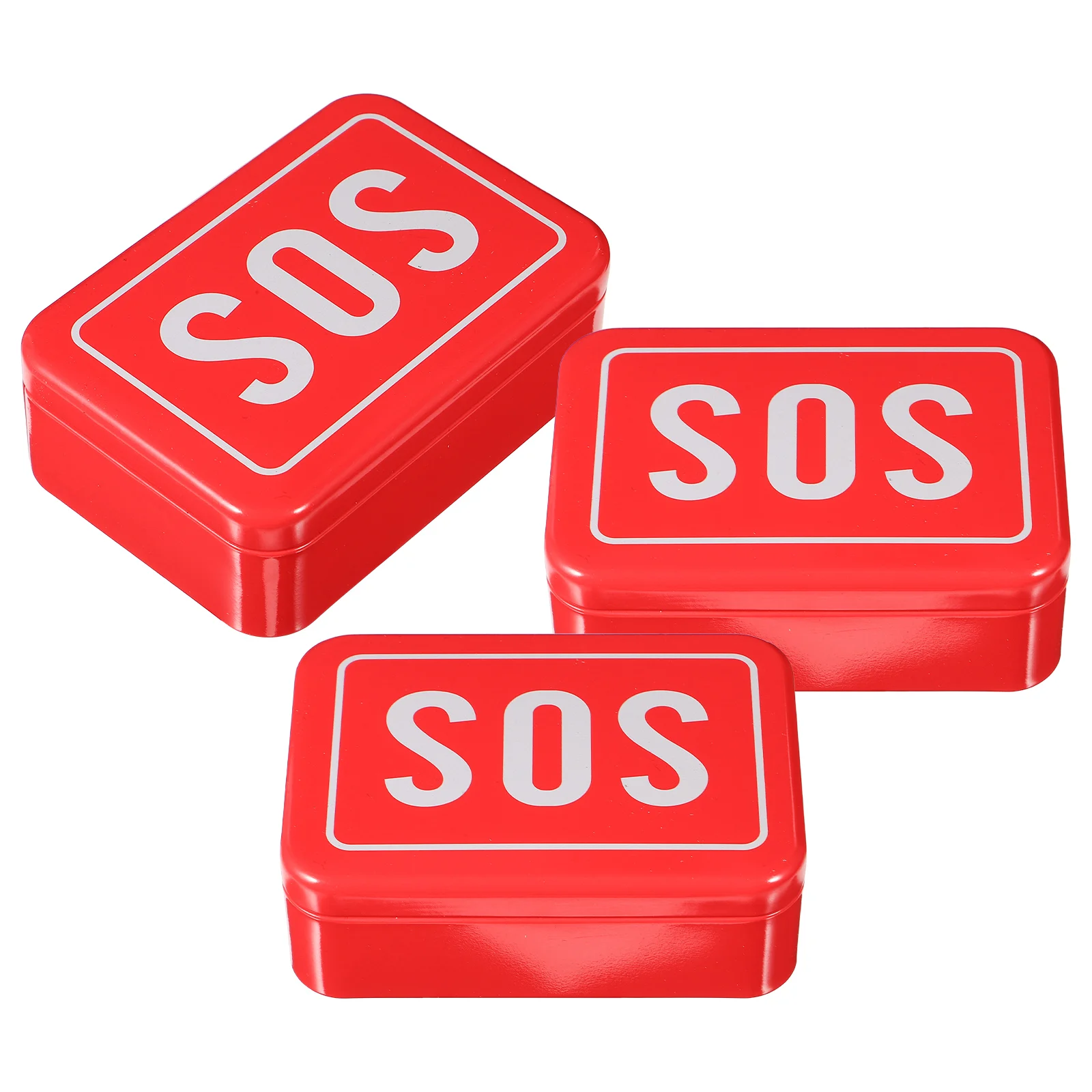 

3 pcs Outdoor Aid Box Portable Storage Camping Waterproof Shockproof Shockproof Storage Box Medicine Emergency Case